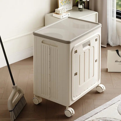 Portable Wheeled Rolling Laundry Storage Basket with Lid, Breathable Odor‑Resistant Hamper, Refer to SKU Images for Size, Assembly Instructions in Main Image and Product Description